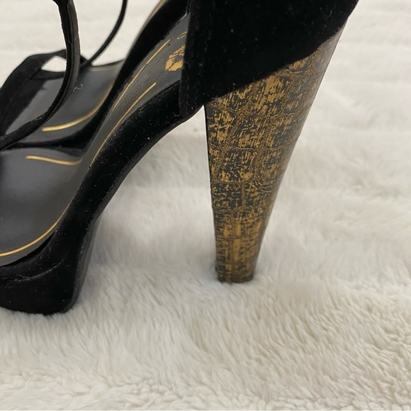 Colin Stuart x Victoria’s Secret Black Suede Leather Platform Heels New Size 6 - Picture 8 of 12